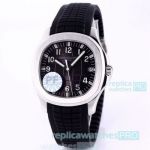 Swiss Patek Philippe Aquanaut Replica Watch 5167R Black Dial With Rubber Strap